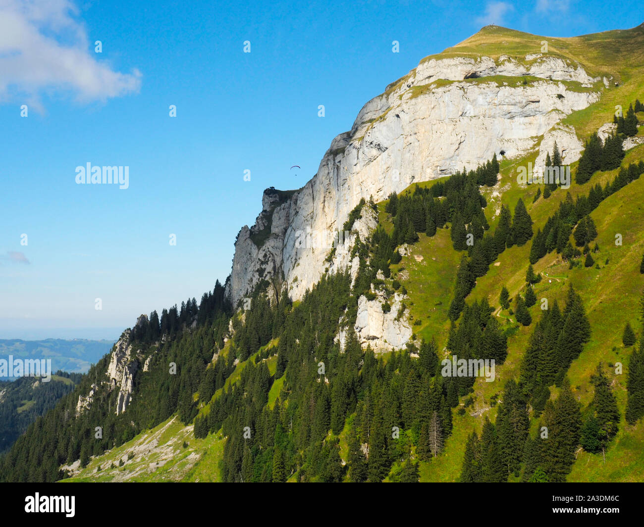 Kamor aus der Sicht von der Kastenbahn in Appenzell Innerhoden Foto Stock