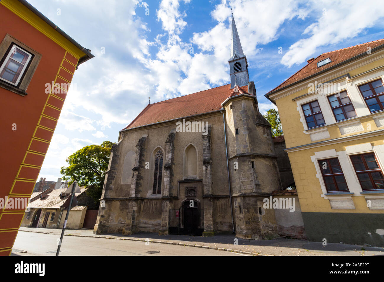 Keresztelo Szent Janos kapolna (St. Giovanni Battista cappella) costruito da Johannites nel XIII secolo, Sopron, Ungheria Foto Stock