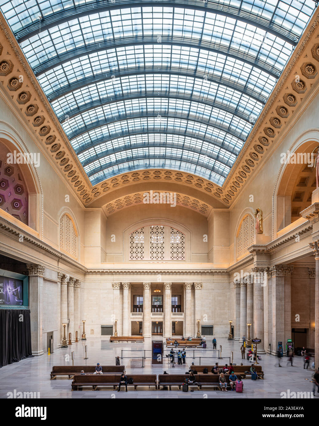 Interno del Chicago Union Station Foto Stock