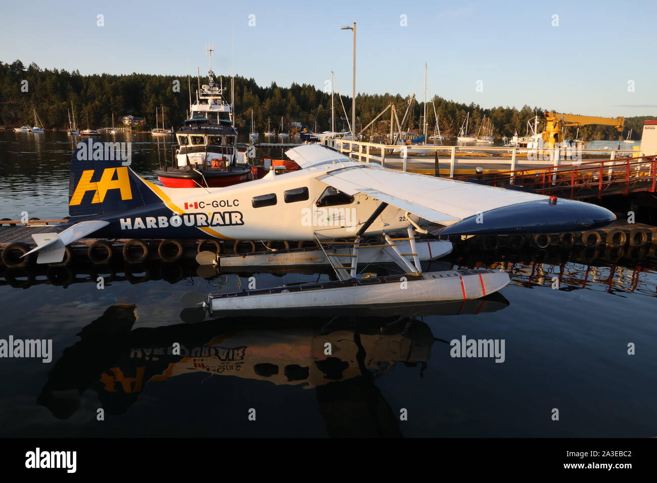 Porto aria sale Castoro Spring Harbor BC Foto Stock