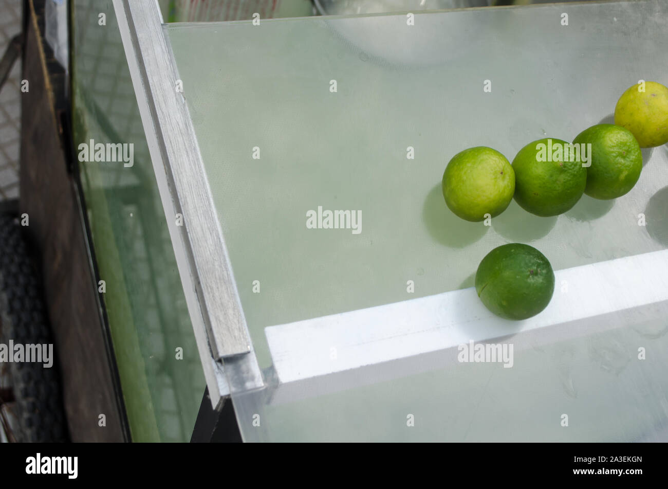 Lemonade carrello dettagli come è visualizzata in vendita nelle strade di Cartagena Foto Stock