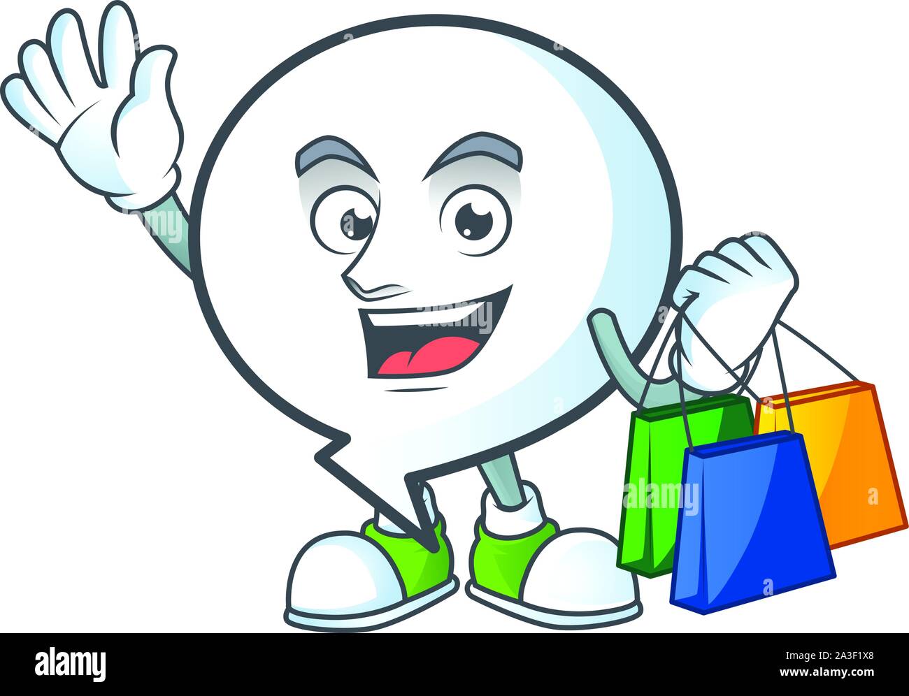 Modello commerciale circle bolla con forma dei caratteri. Illustrazione Vettoriale