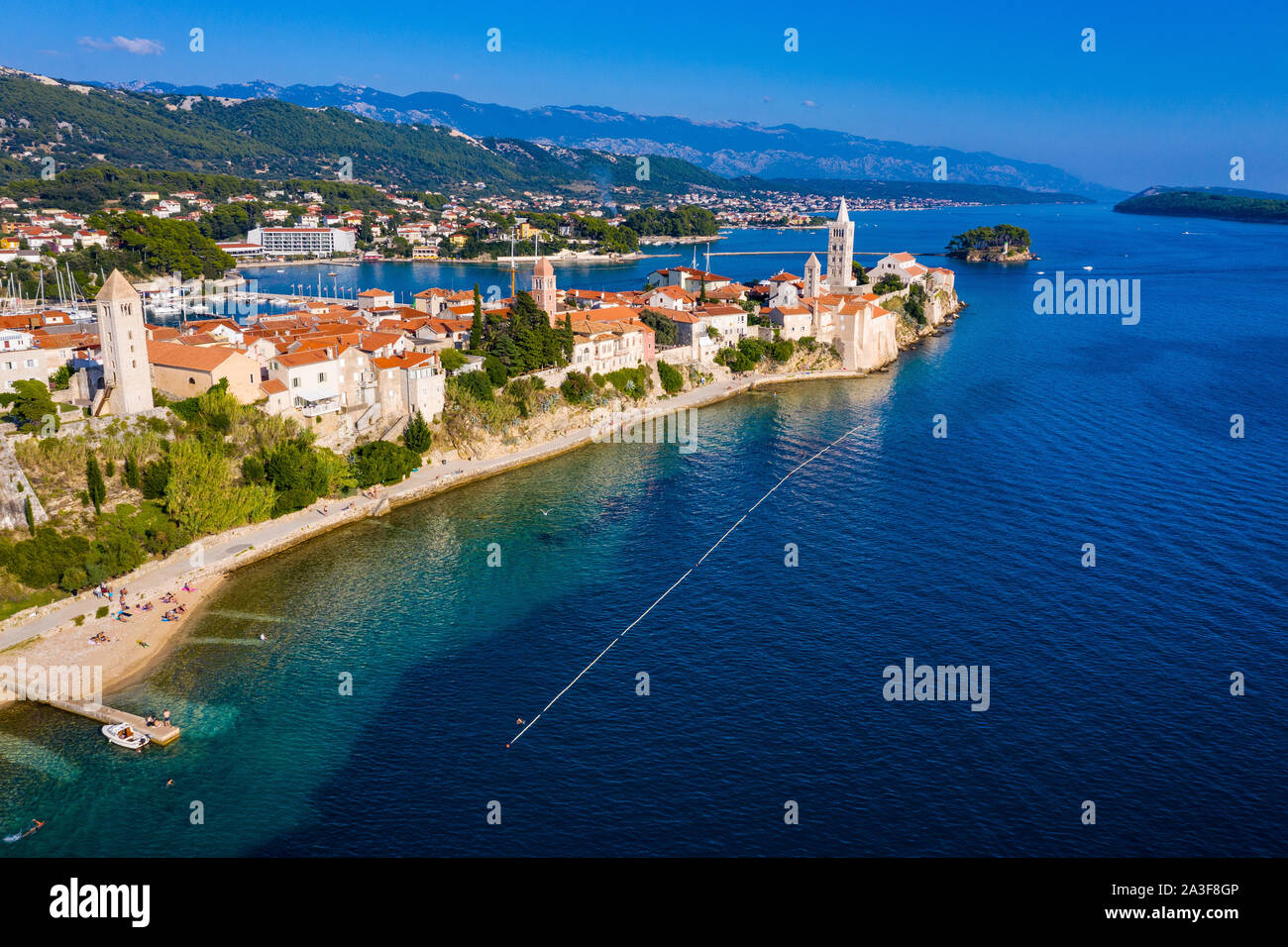 Isola di Rab Foto Stock
