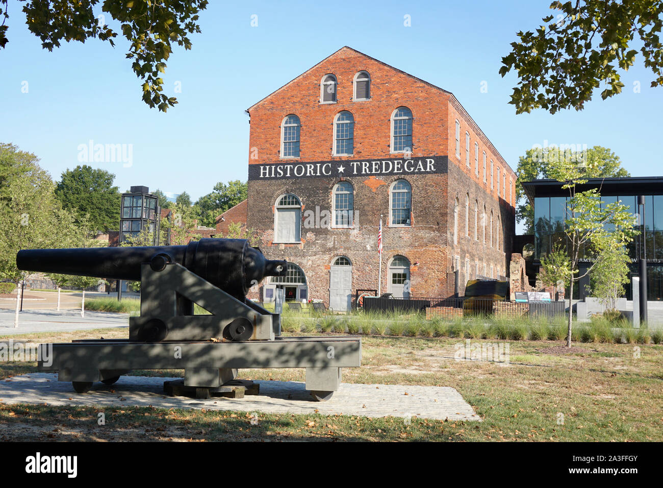 Historic Tredegar Iron Works di Richmond Virginia. Parte della Guerra Civile Americana Museum Foto Stock