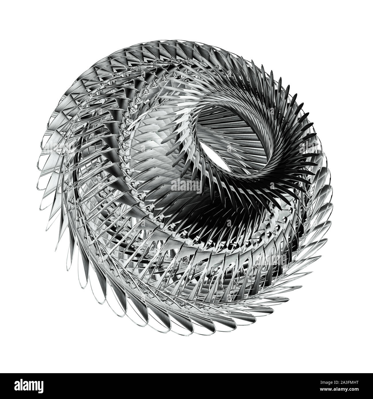 Elemento di fantascienza con lame rotanti, futuristico Concept Design Foto Stock