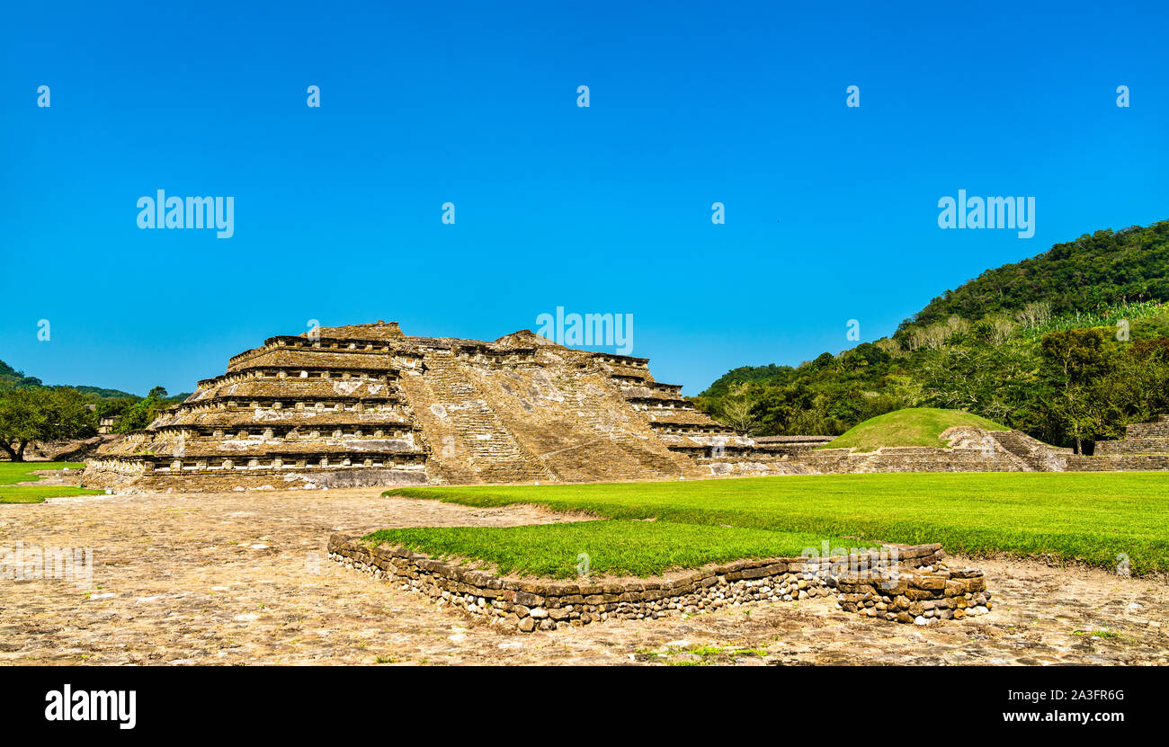 La Piramide di El Tajin, un pre-colombiano sito archeologico in Messico Foto Stock