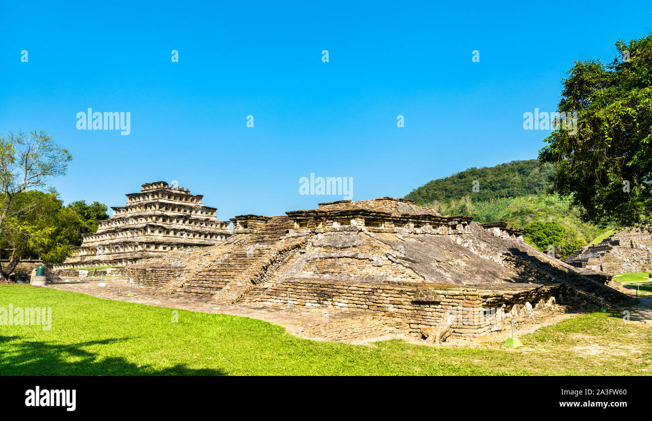 El Tajin, un pre-colombiano sito archeologico nel sud del Messico Foto Stock