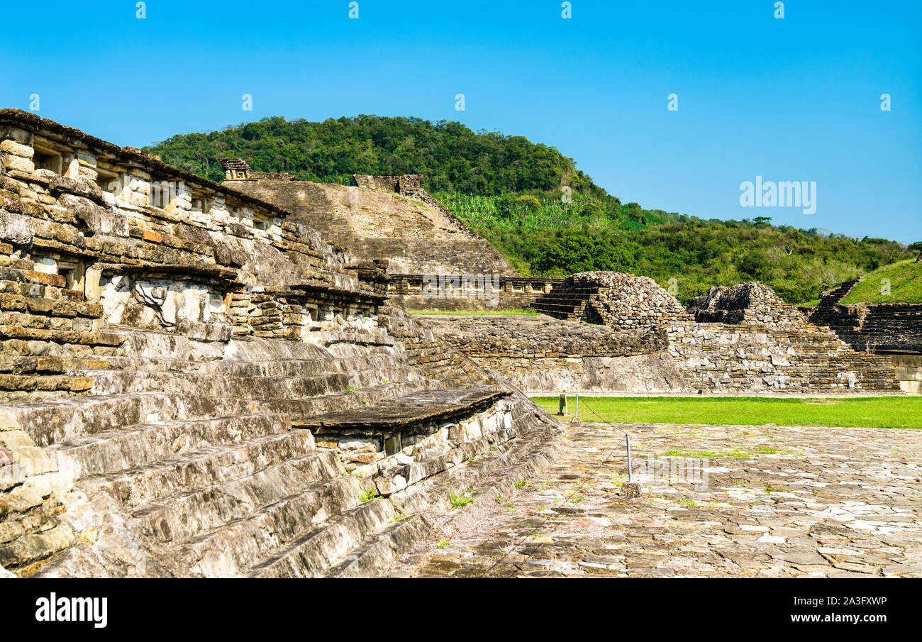 El Tajin, un pre-colombiano sito archeologico nel sud del Messico Foto Stock