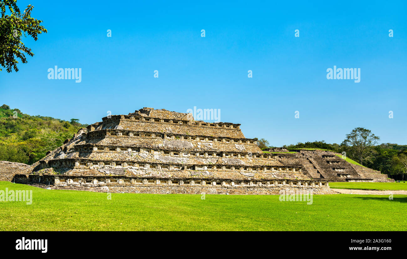 La Piramide di El Tajin, un pre-colombiano sito archeologico in Messico Foto Stock