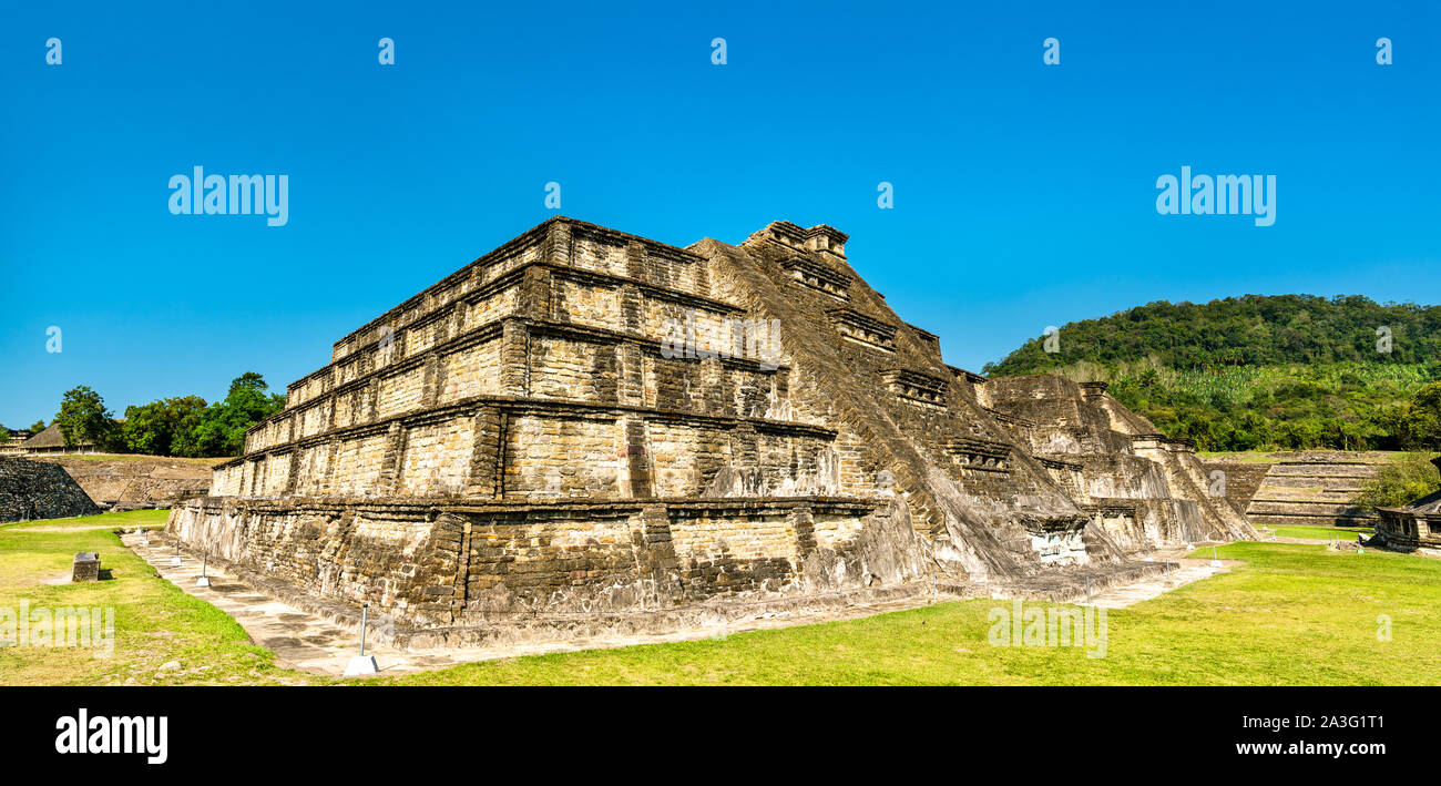 Il Templo Azul a El Tajin, un pre-colombiano sito archeologico nel sud del Messico Foto Stock