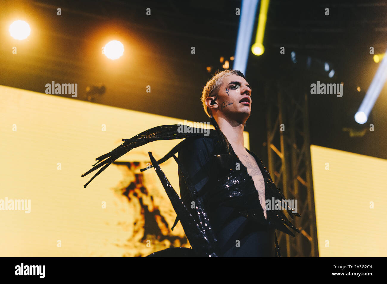 Milano Italia 7 ottobre 2019 Achille Lauro live at Fabrique © Giulia Manfieri / Alamy Foto Stock