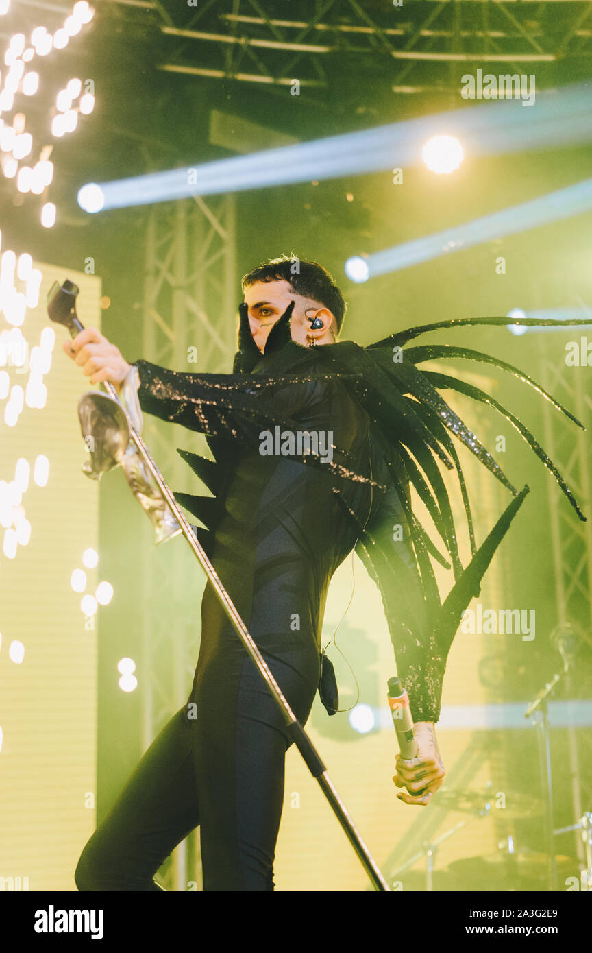 Milano Italia 7 ottobre 2019 Achille Lauro live at Fabrique © Giulia Manfieri / Alamy Foto Stock