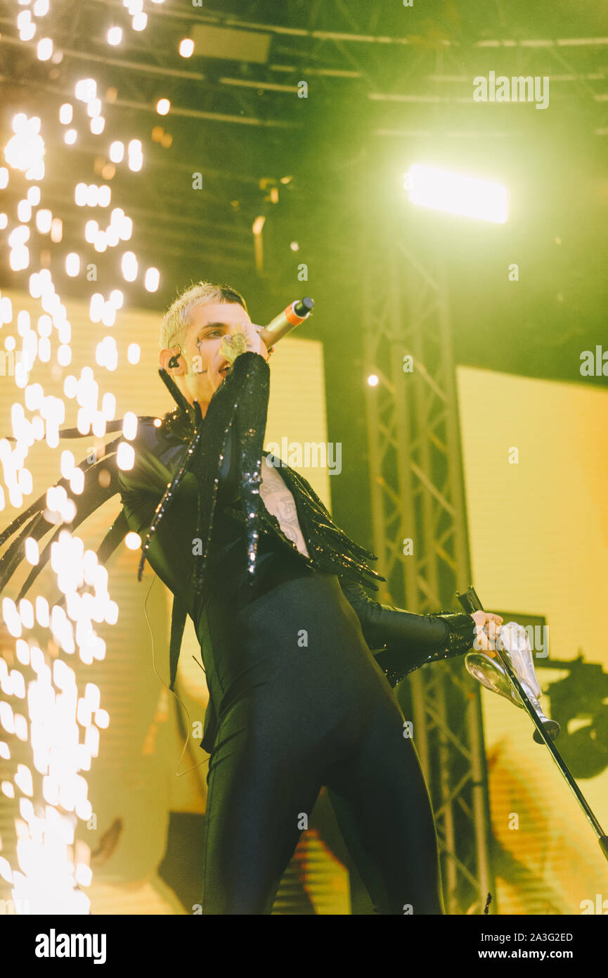 Milano Italia 7 ottobre 2019 Achille Lauro live at Fabrique © Giulia Manfieri / Alamy Foto Stock