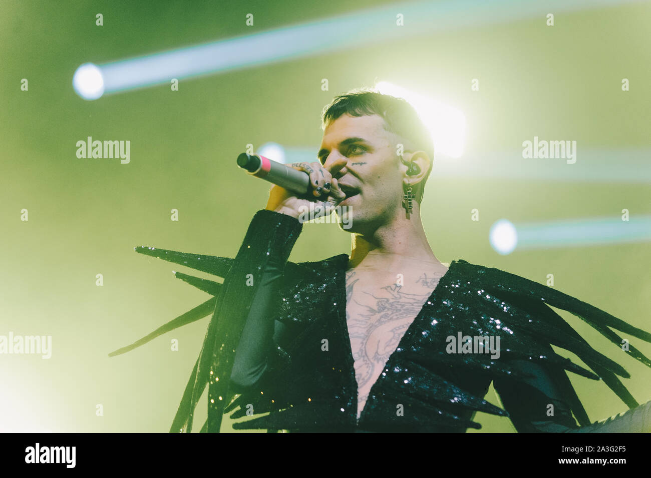 Milano Italia 7 ottobre 2019 Achille Lauro live at Fabrique © Giulia Manfieri / Alamy Foto Stock