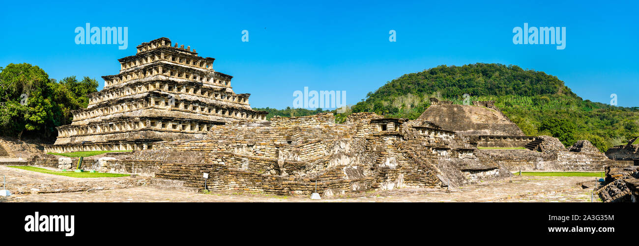 El Tajin, un pre-colombiano sito archeologico nel sud del Messico Foto Stock