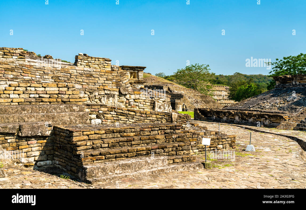 El Tajin, un pre-colombiano sito archeologico nel sud del Messico Foto Stock