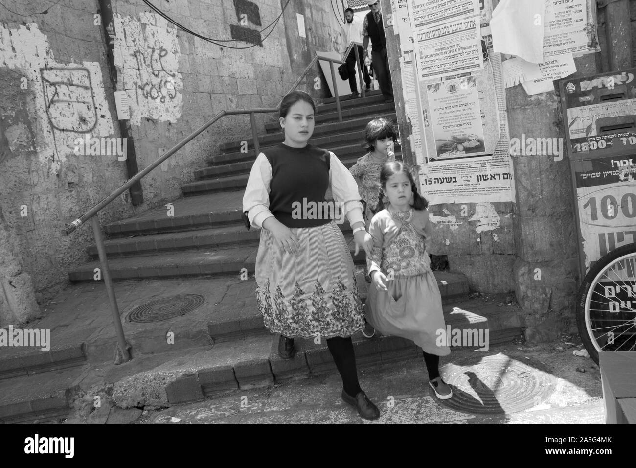 Mea Shearim Gerusalemme Ovest, Israele Foto Stock