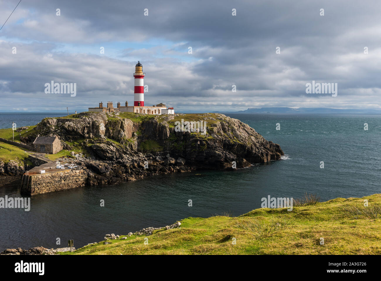 Eilean Glas Lighthouse Scalpay Isle of Harris Foto Stock