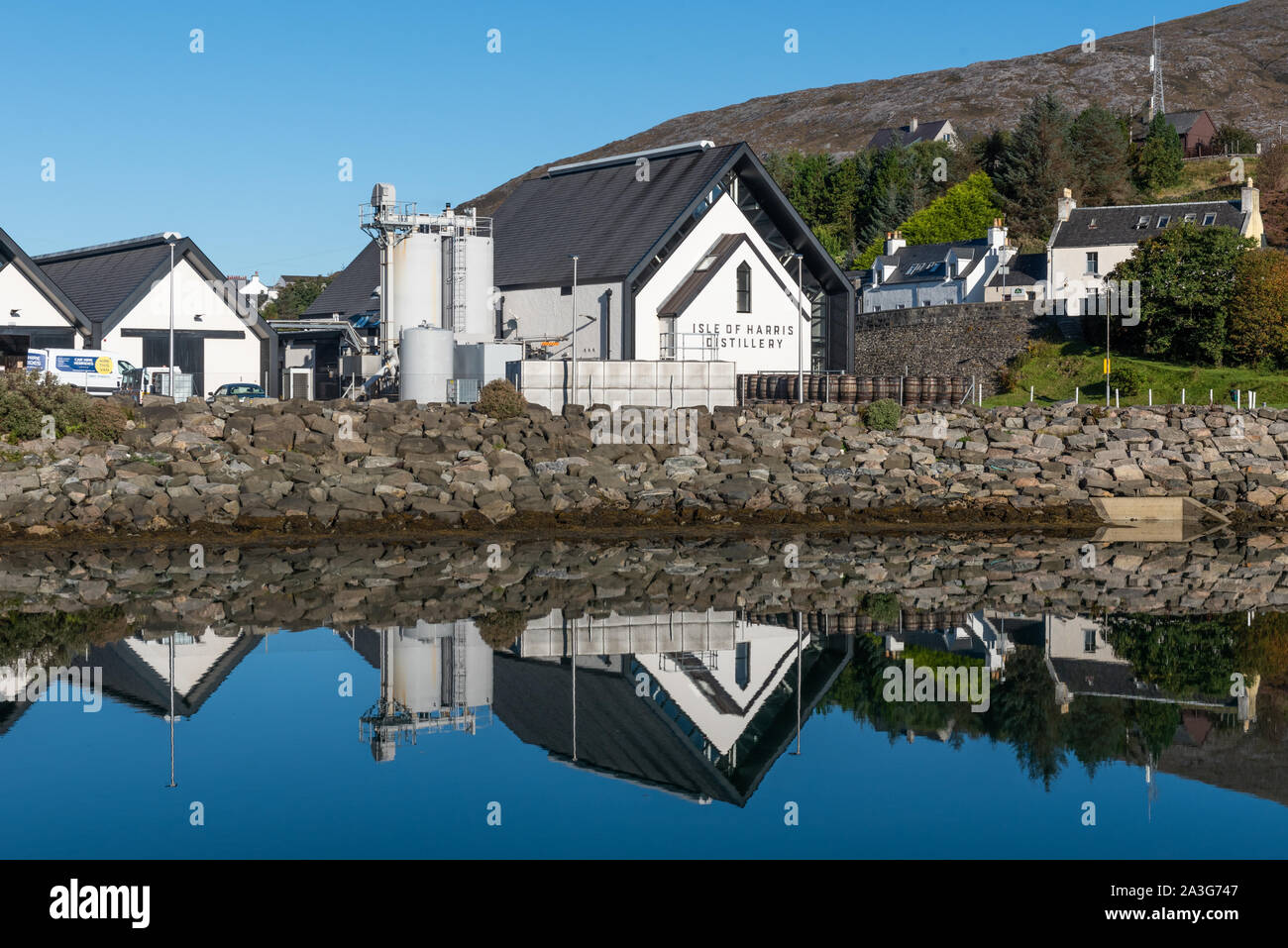 L'Isle of Harris Distillery a Tarbert Foto Stock