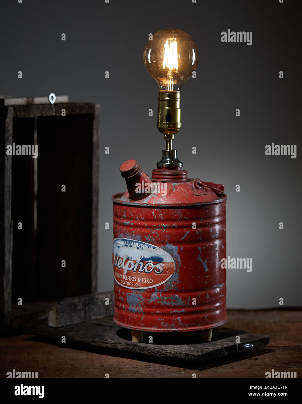 Gas di antiquariato lampada può ancora vita Foto Stock