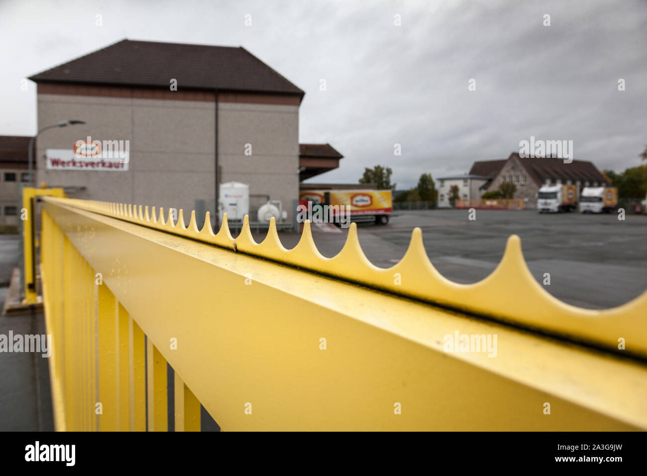 Wilke Waldecker Fleisch- und Wurstwaren GmbH & Co. KG, ispezione degli alimenti del distretto Waldeck-Frankenberg (Nord Hesse) ha chiuso la fabbrica. Foto Stock
