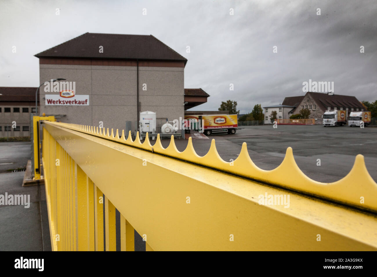 Wilke Waldecker Fleisch- und Wurstwaren GmbH & Co. KG, ispezione degli alimenti del distretto Waldeck-Frankenberg (Nord Hesse) ha chiuso la fabbrica. Foto Stock