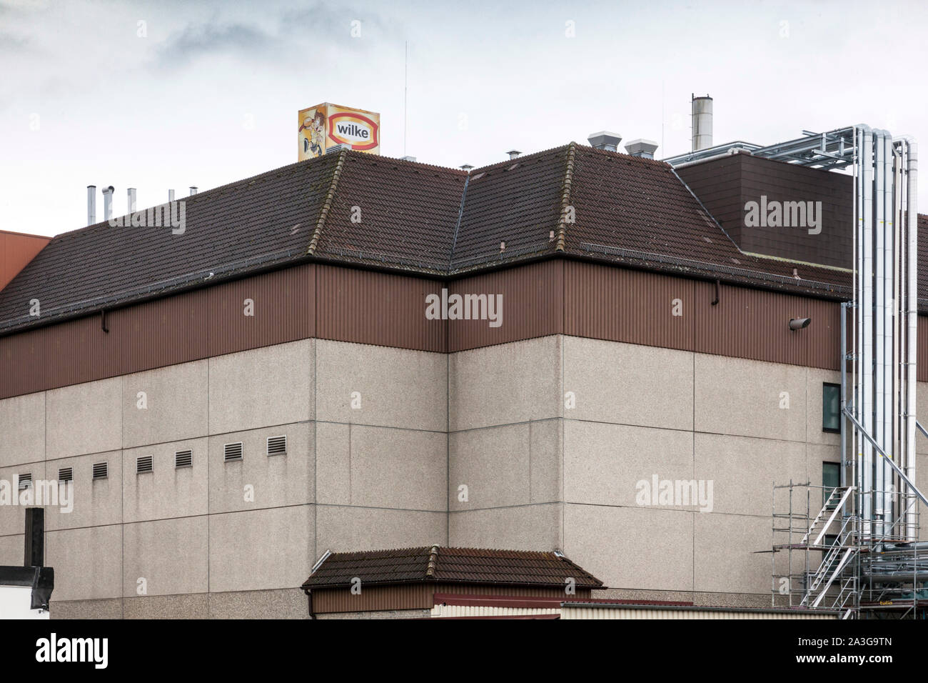 Wilke Waldecker Fleisch- und Wurstwaren GmbH & Co. KG, ispezione degli alimenti del distretto Waldeck-Frankenberg (Nord Hesse) ha chiuso la fabbrica. Foto Stock
