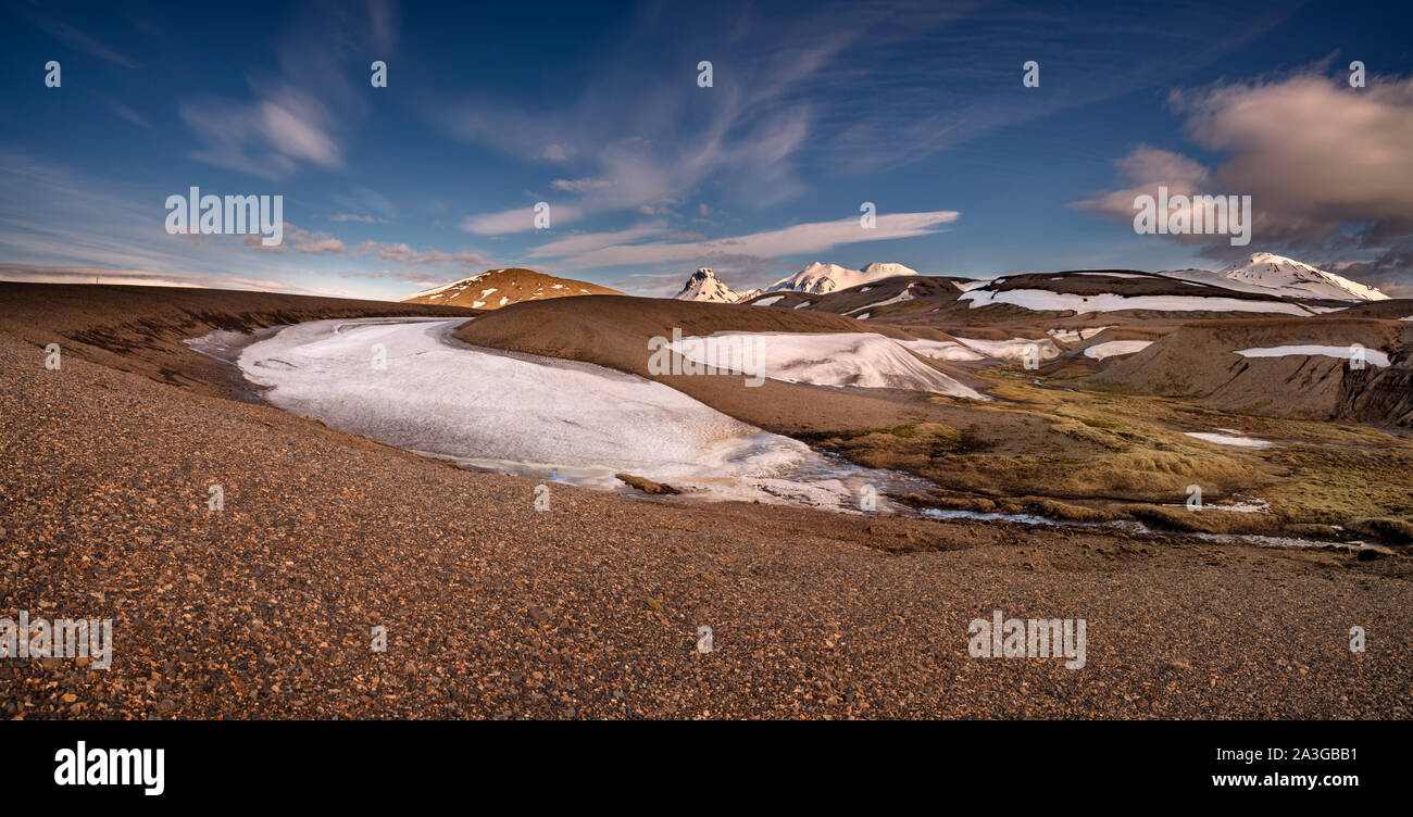 Paesaggio, Mt. Kerlingafjoll, Highlands Centrali, Islanda Foto Stock