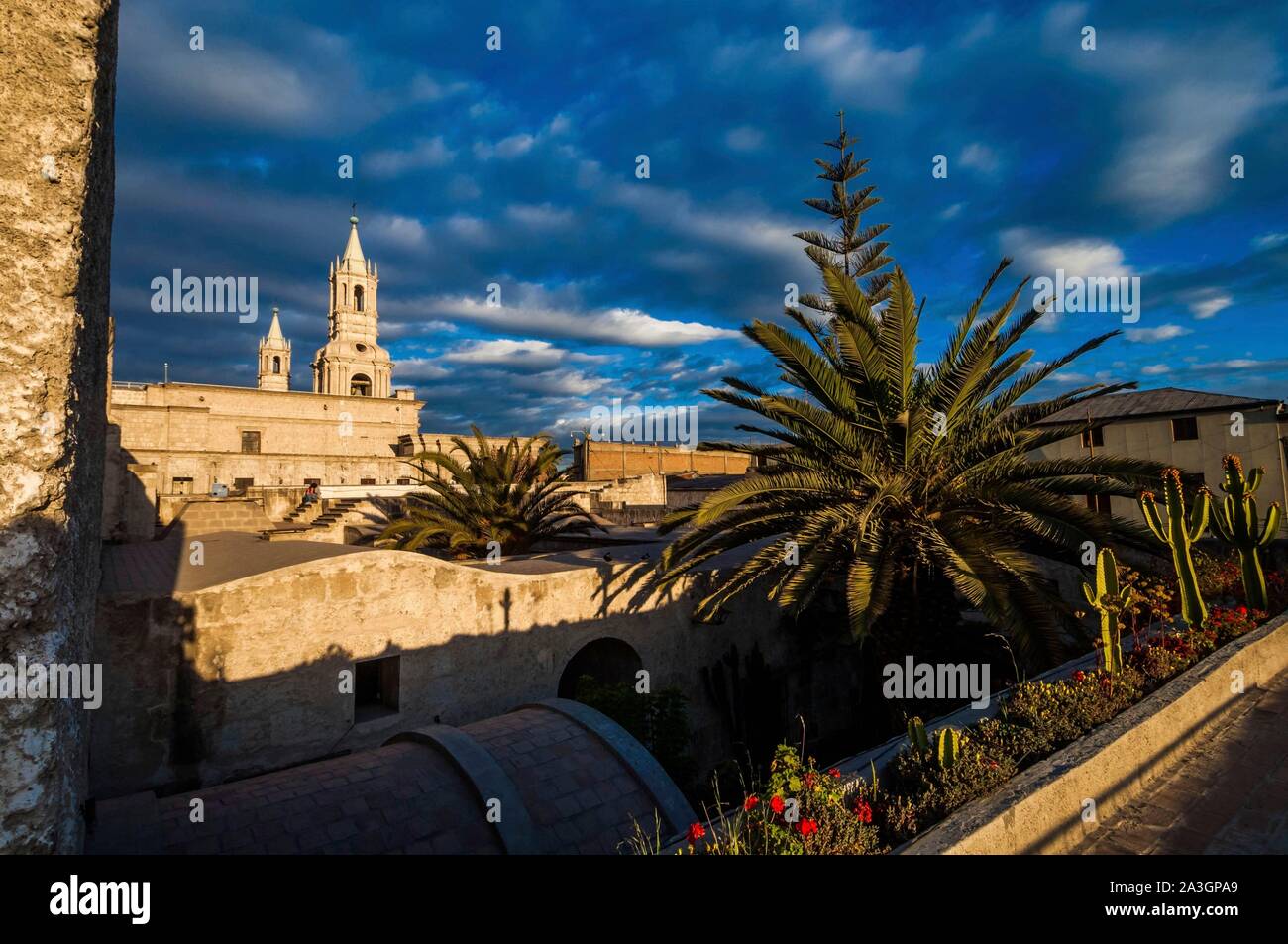 Il Perù, Arequipa, o Città Bianca, registrati dall UNESCO Patrimonio dell umanità, centro coloniale Foto Stock