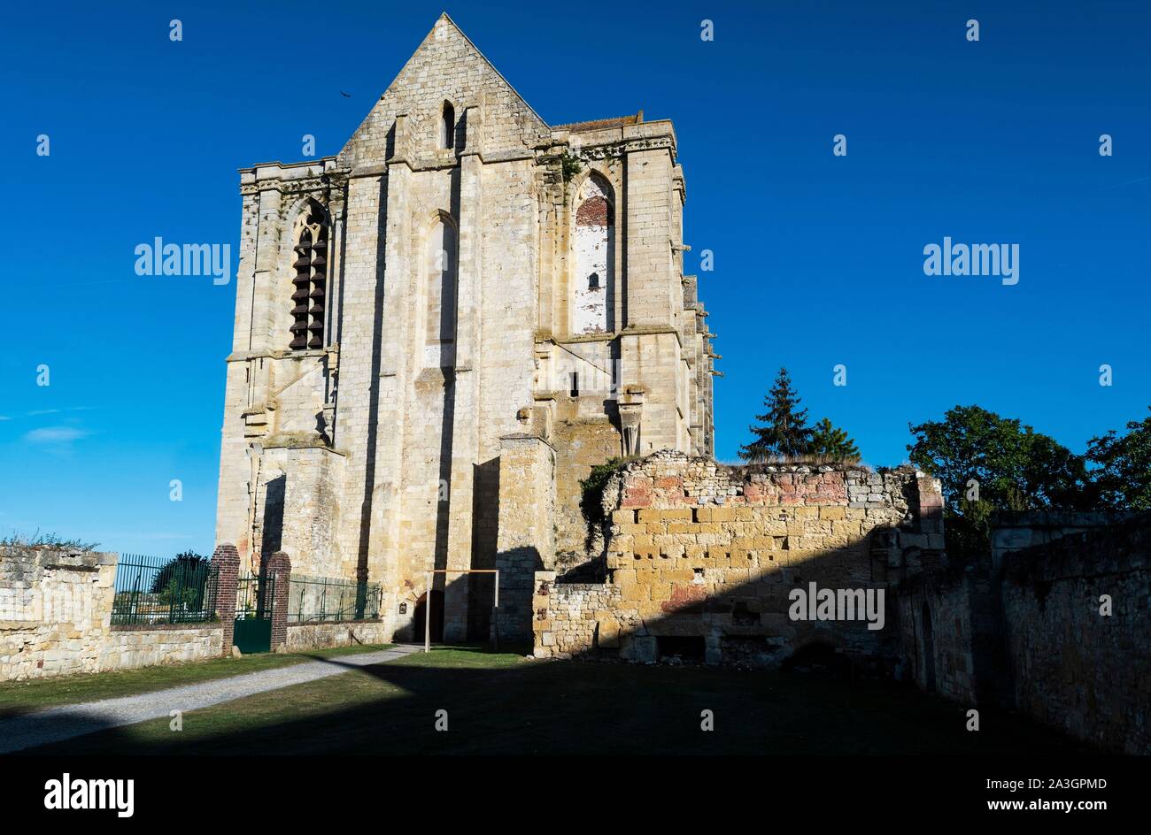 Francia, Oise, Abbazia di Saint Martin aux Bois (1080) Foto Stock