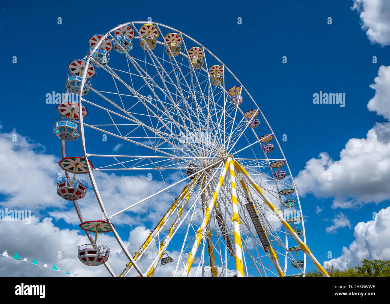 Ruota panoramica Ferris in fiera Foto Stock