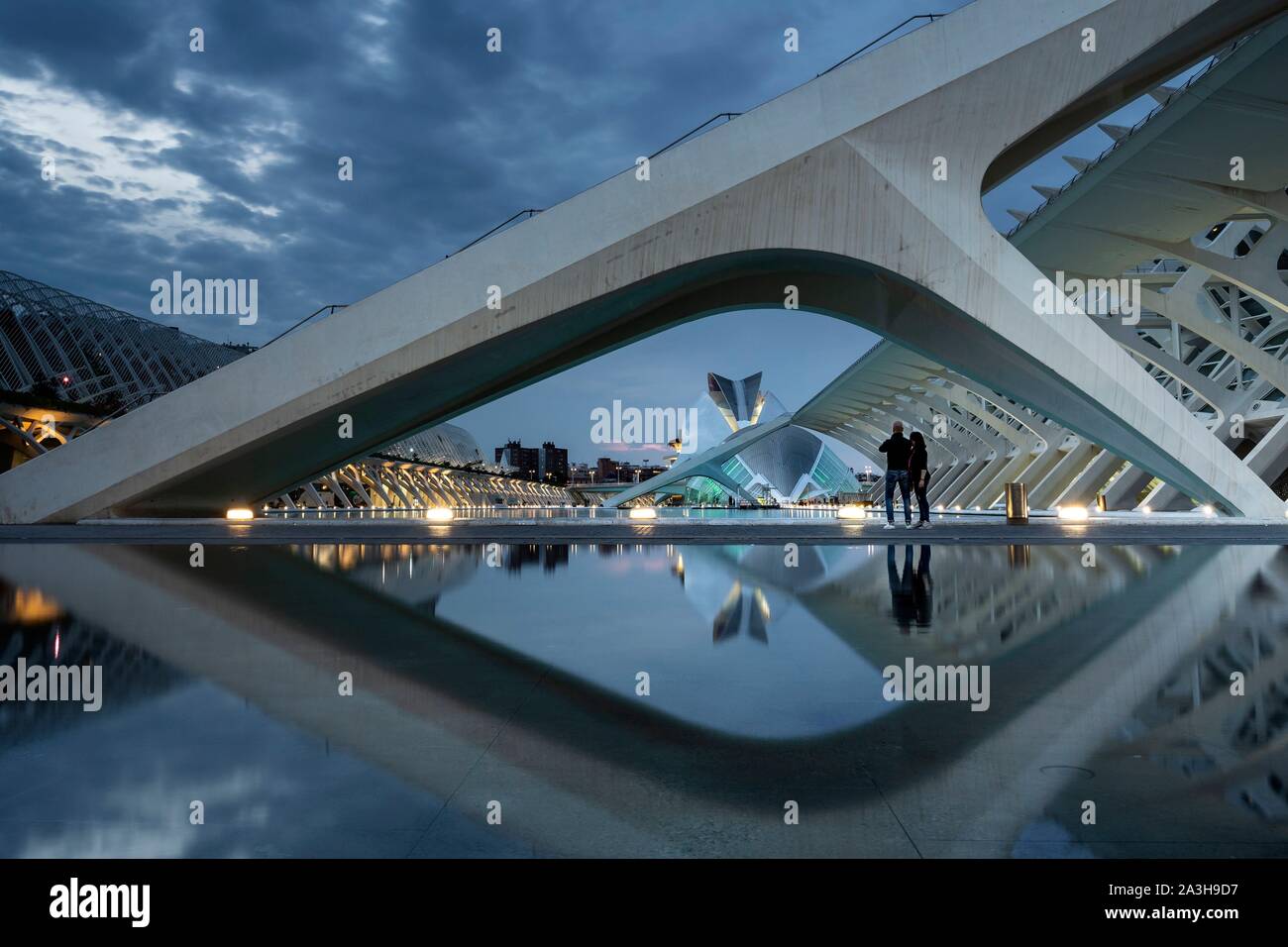 Spagna, la città di Valencia, Città delle Arti e delle scienze dell'architettura Foto Stock