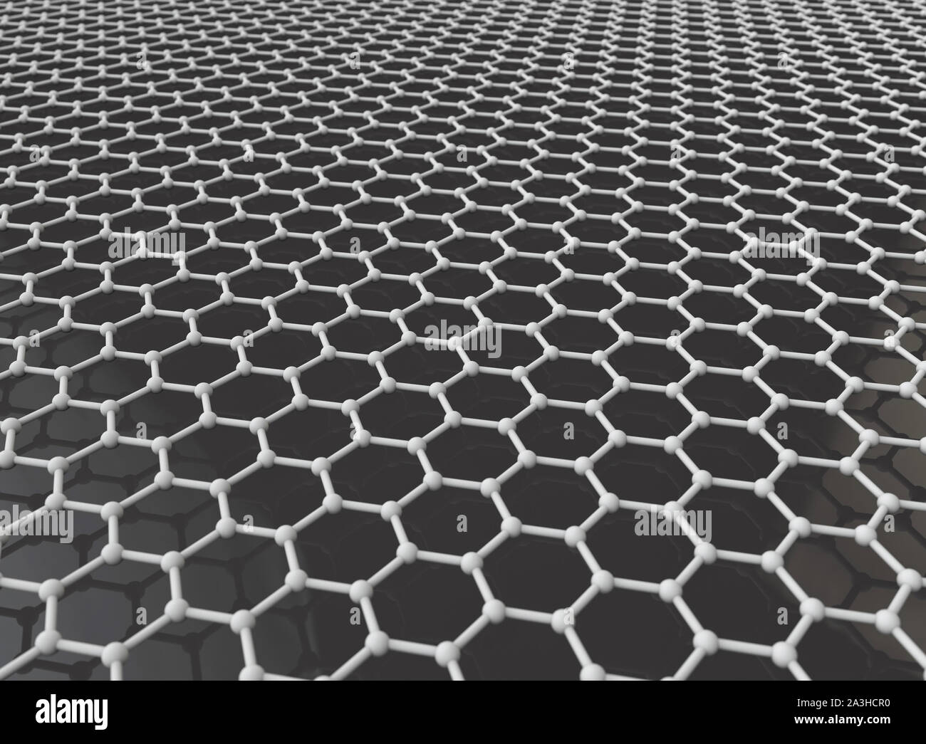 Grafene reticolo cristallino sfondo astratto Foto Stock