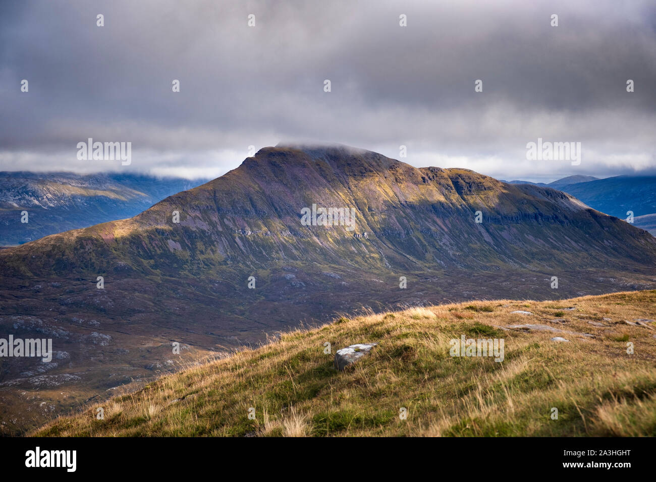 Canisp una montagna remota in Assynt Sutherland nord ovest Highlands della Scozia Foto Stock