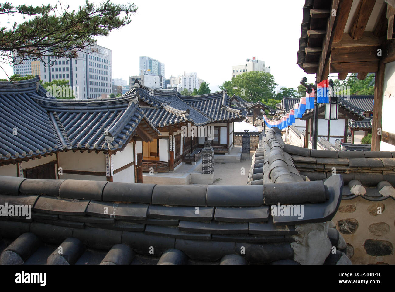 Il coreano tradizionale villaggio Foto Stock