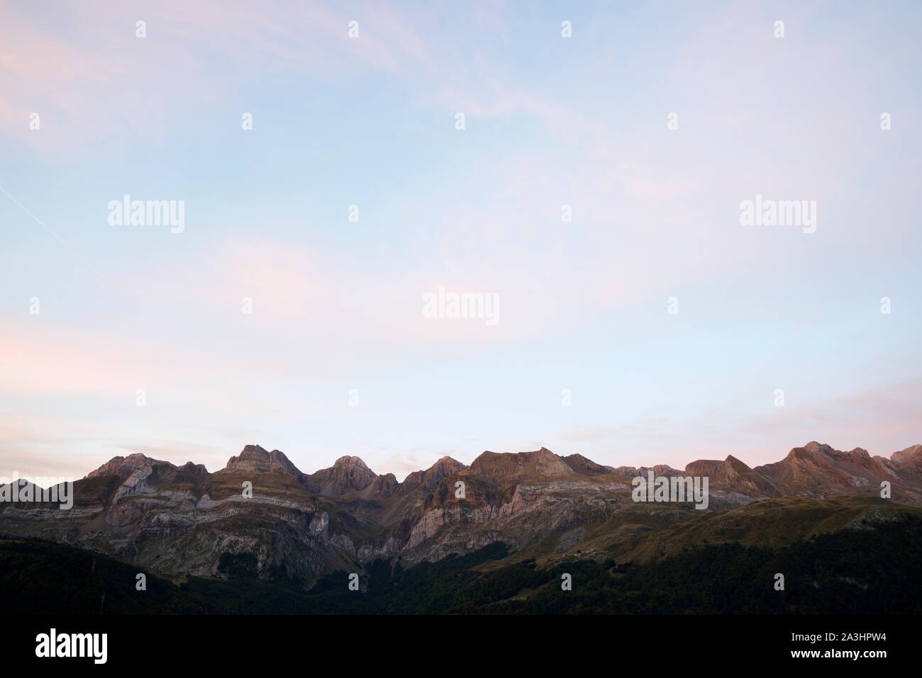 Sunrise in Valle di Canfranc Foto Stock