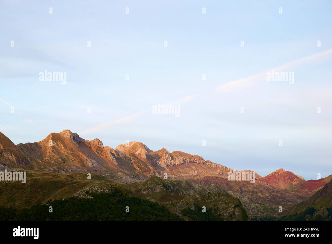 Sunrise in Valle di Canfranc Foto Stock