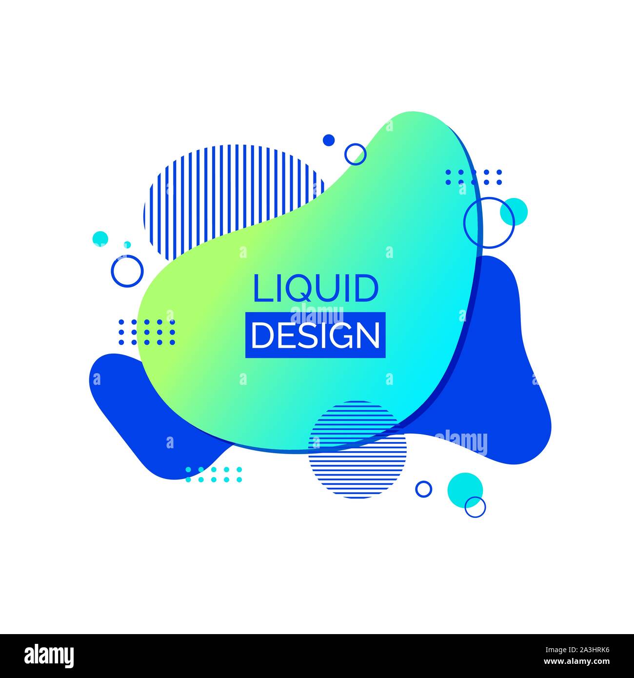 Liquido forma astratta. Fluido vettore di composizione di design. Il liquido colorato forme dinamiche per il modello di pagina di intestazione, logo design Illustrazione Vettoriale