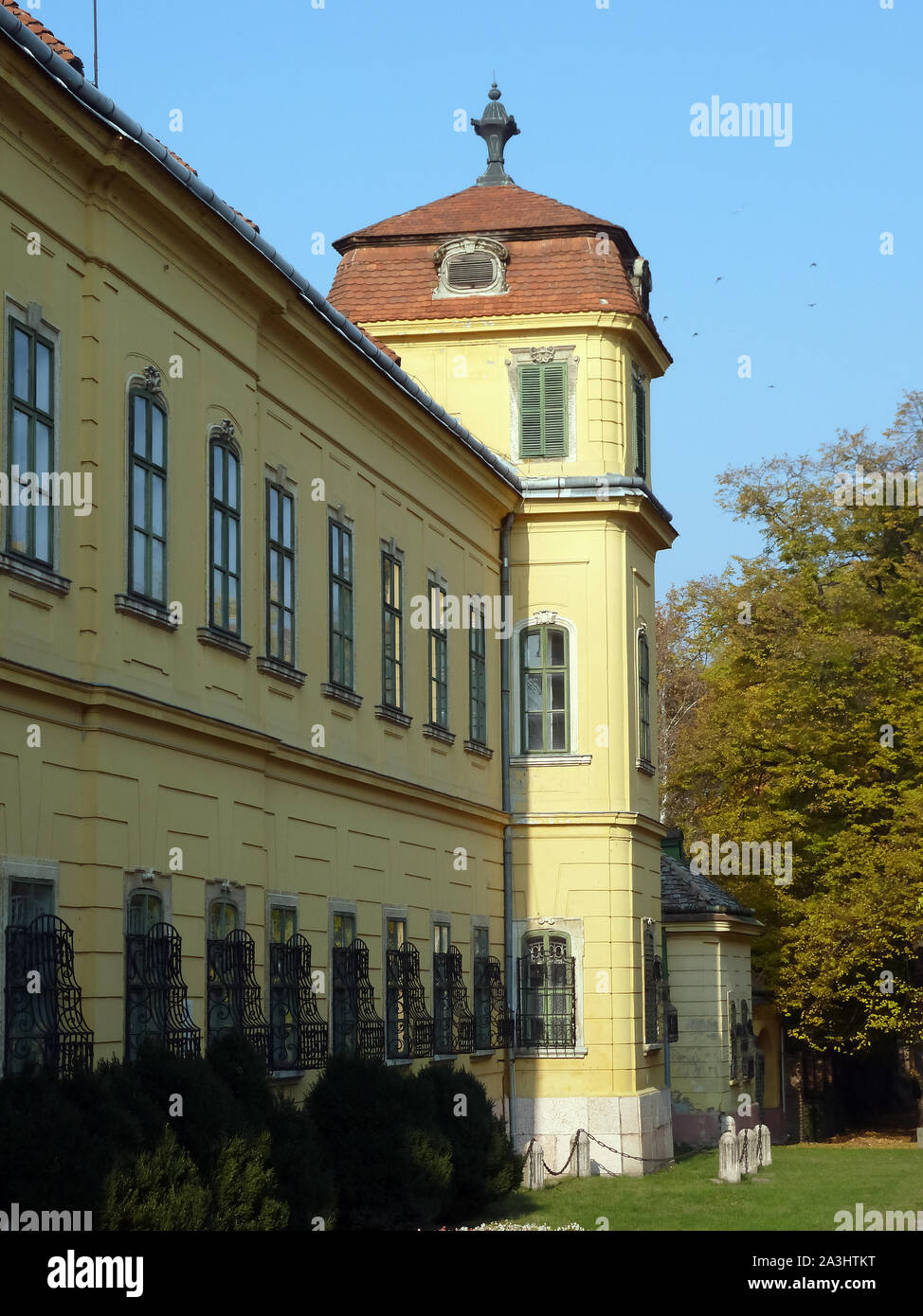 Il castello Esterházy, Tata, Komárom-contea di Esztergom, Ungheria, Magyarország, Europa Foto Stock