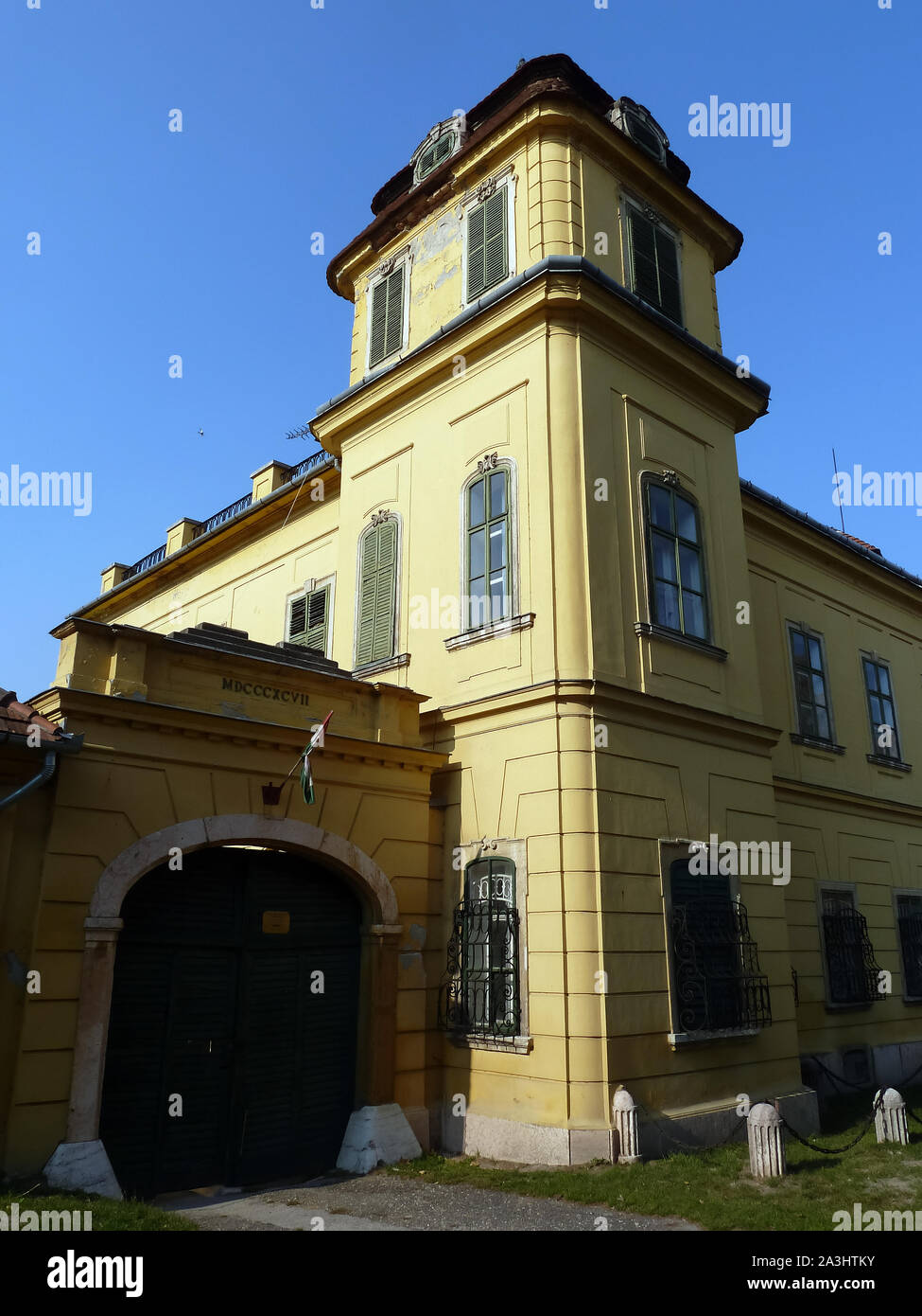 Il castello Esterházy, Tata, Komárom-contea di Esztergom, Ungheria, Magyarország, Europa Foto Stock