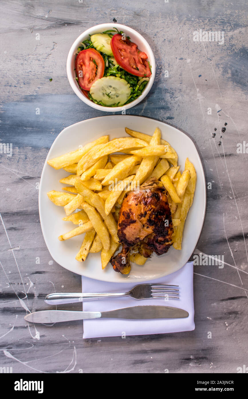 pollo alla griglia Foto Stock