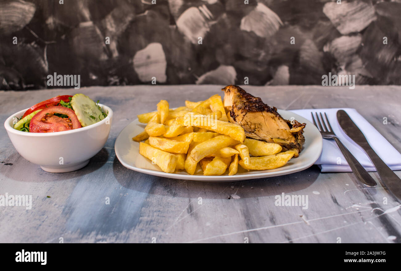 pollo alla griglia Foto Stock