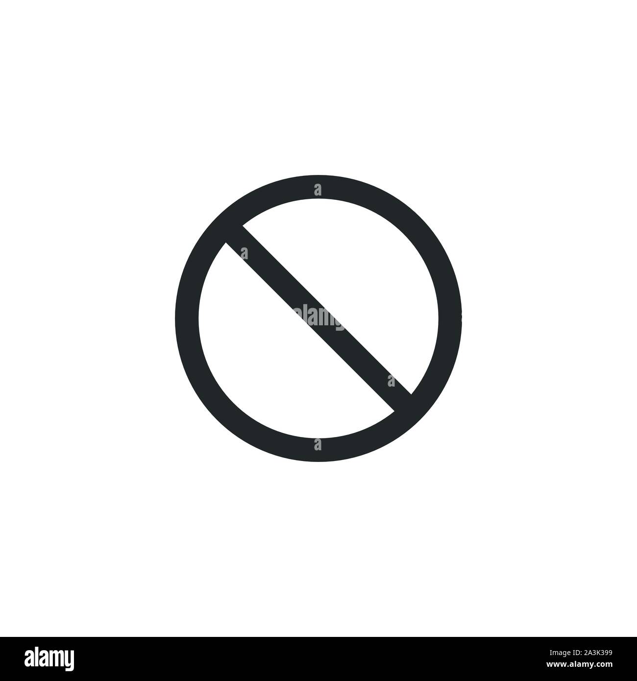 Vietato vietare o fermare il traffico illegale segno, icona nera. Stock illustrazione vettoriale isolati su sfondo bianco. Illustrazione Vettoriale