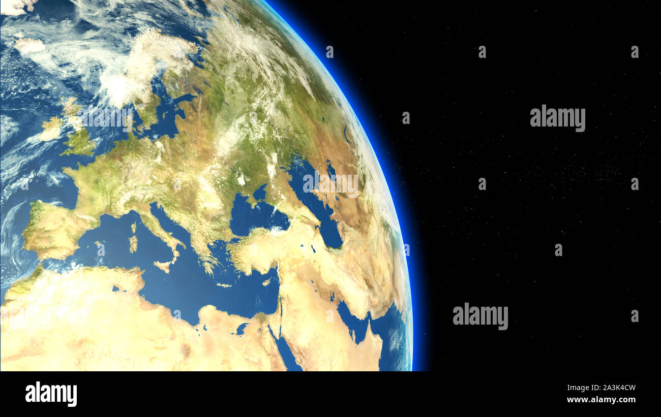 La Terra vista dallo spazio Foto Stock