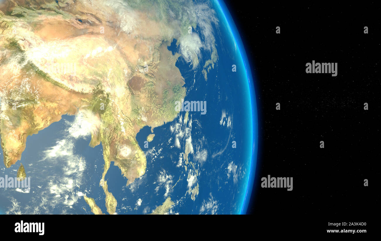 La Terra vista dallo spazio Foto Stock