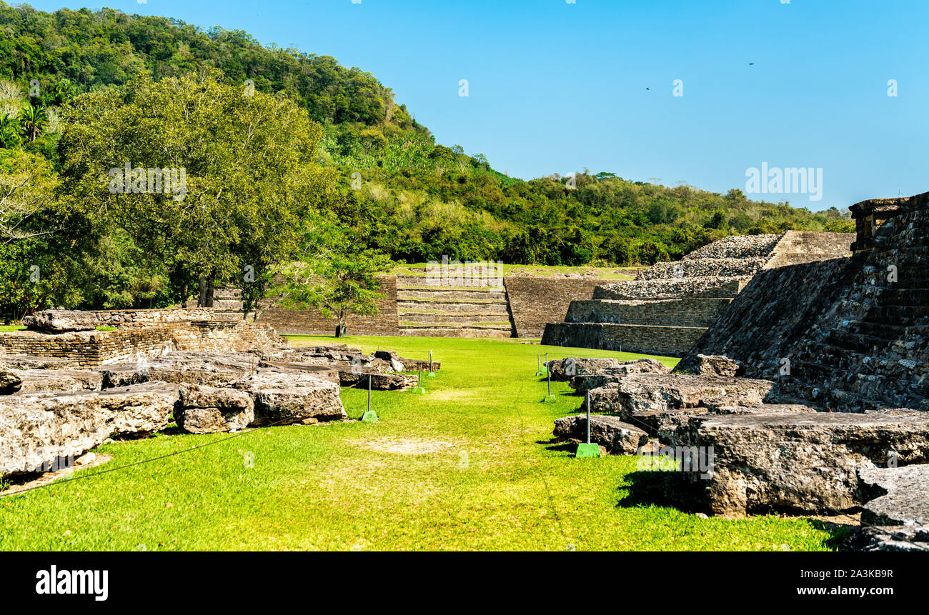 Palla a El Tajin, un pre-colombiano sito archeologico nel sud del Messico Foto Stock