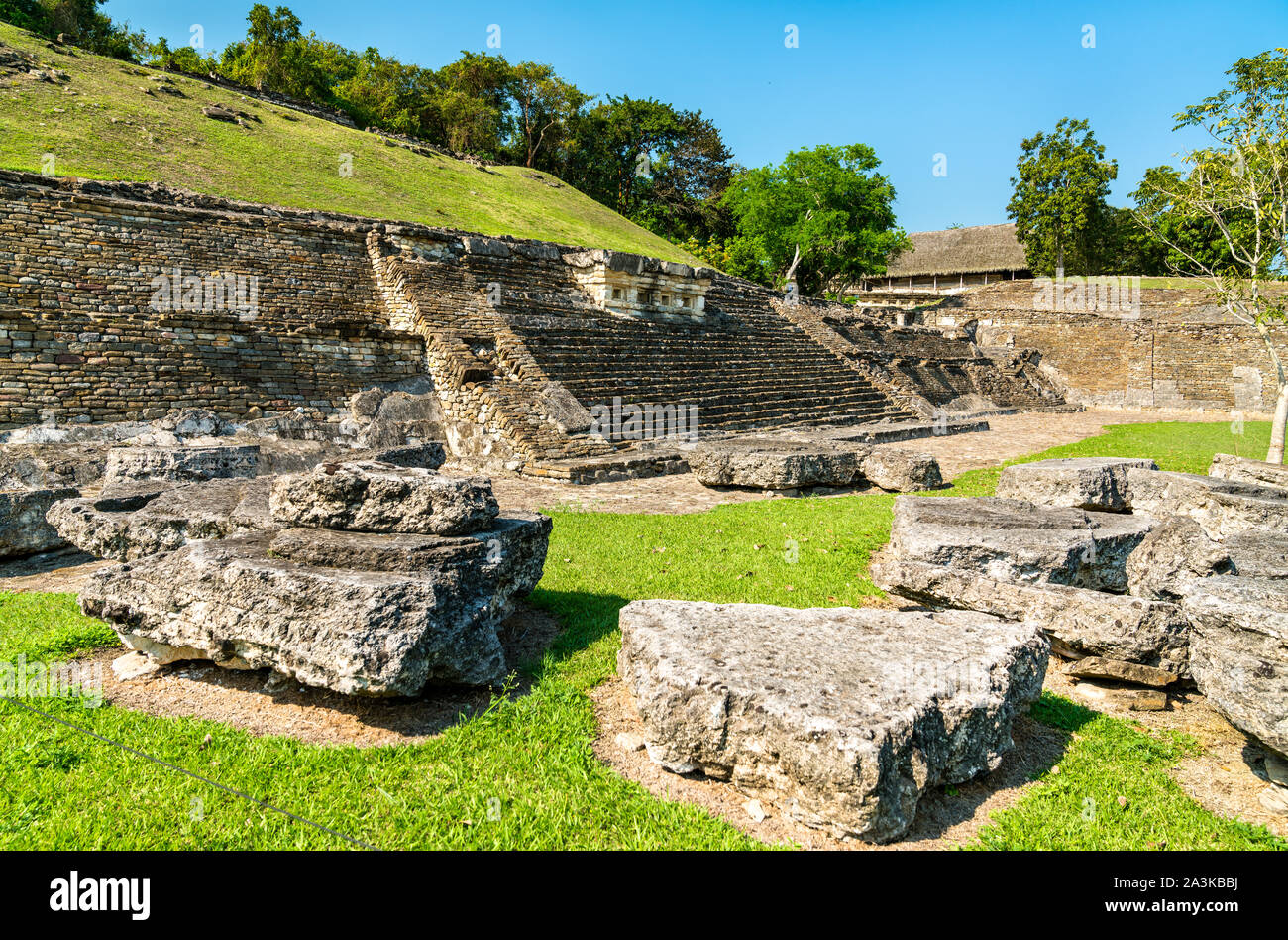 El Tajin, un pre-colombiano sito archeologico nel sud del Messico Foto Stock