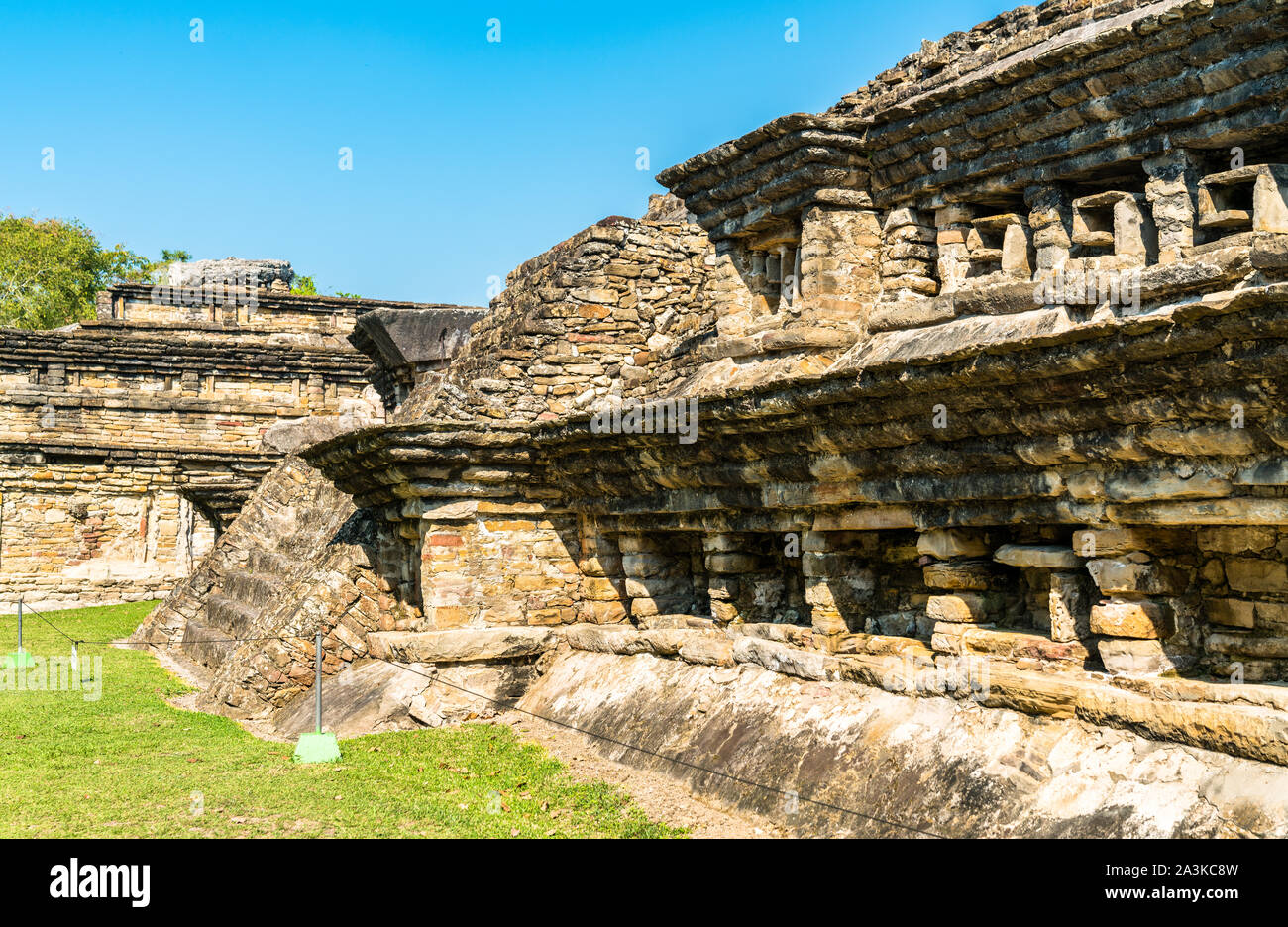 La Piramide di El Tajin, un pre-colombiano sito archeologico in Messico Foto Stock