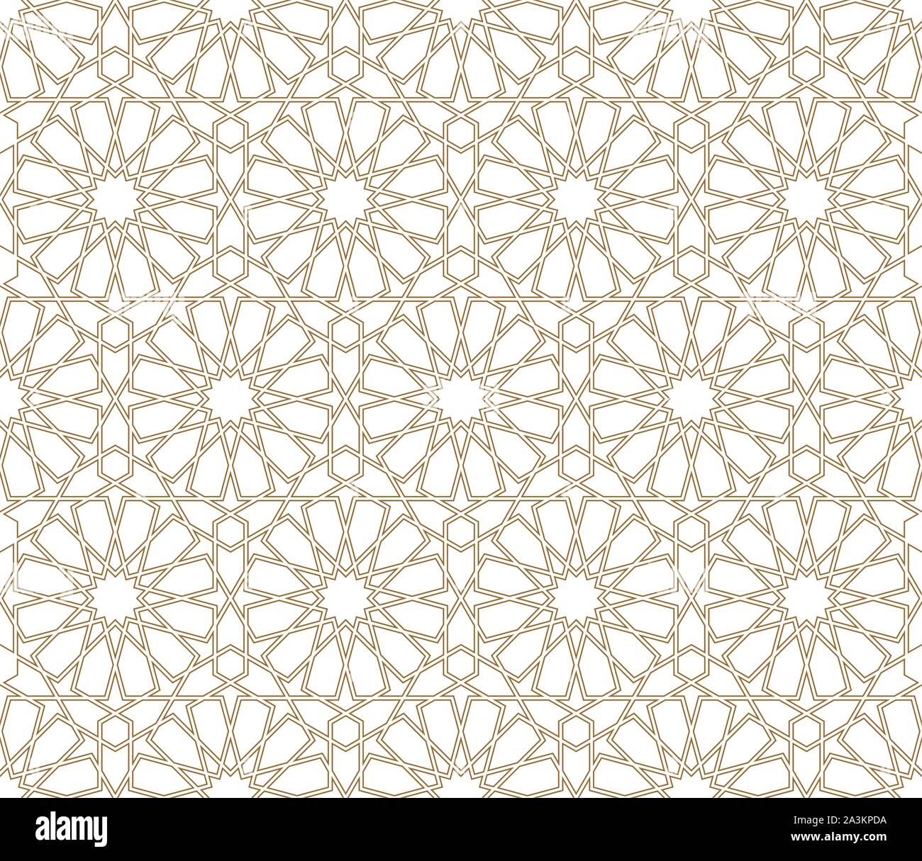 Perfetta decorazione geometrica basata sulla tradizionale arabo art.marrone colore linee.grande design per tessuto tessile,,coperchio,la carta di avvolgimento,sfondo.Opzione w Illustrazione Vettoriale