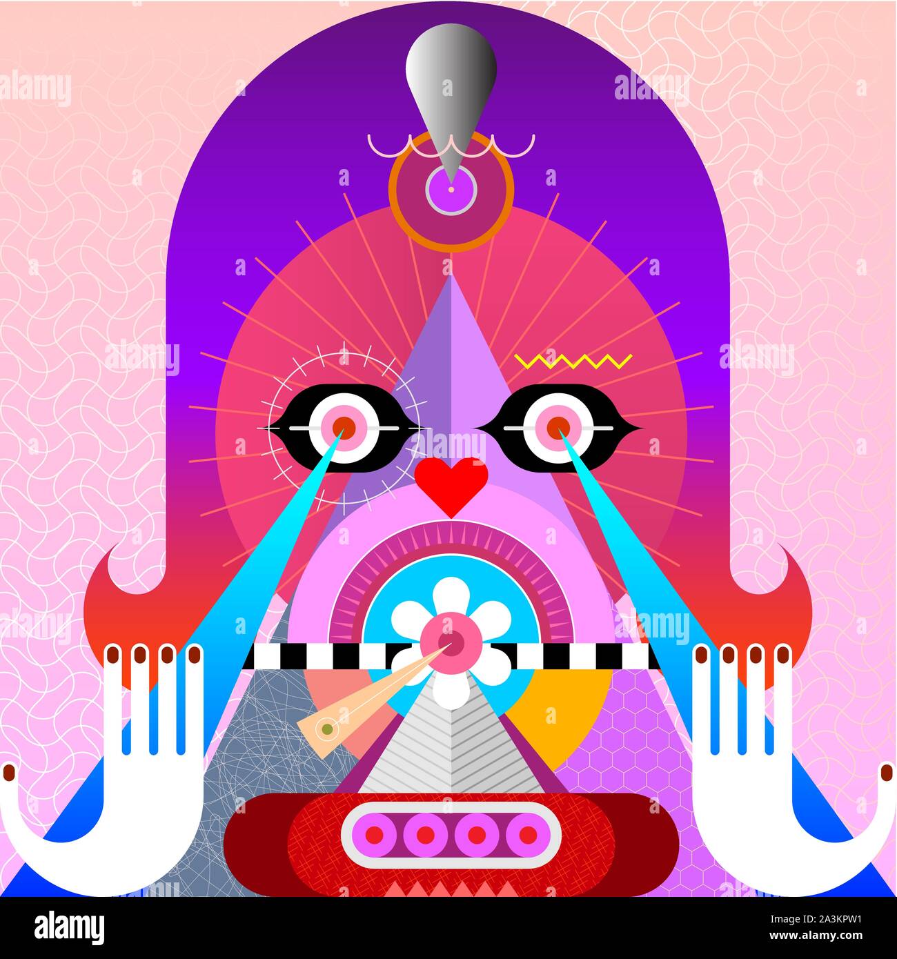 Abstract vettore piramide design. Moderna arte visiva illustrazione. Illustrazione Vettoriale